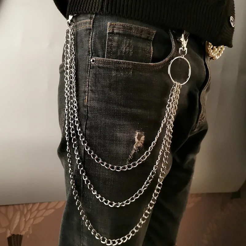 Body Jewelry Retainers - Metalowy łańcuch do spodni w stylu