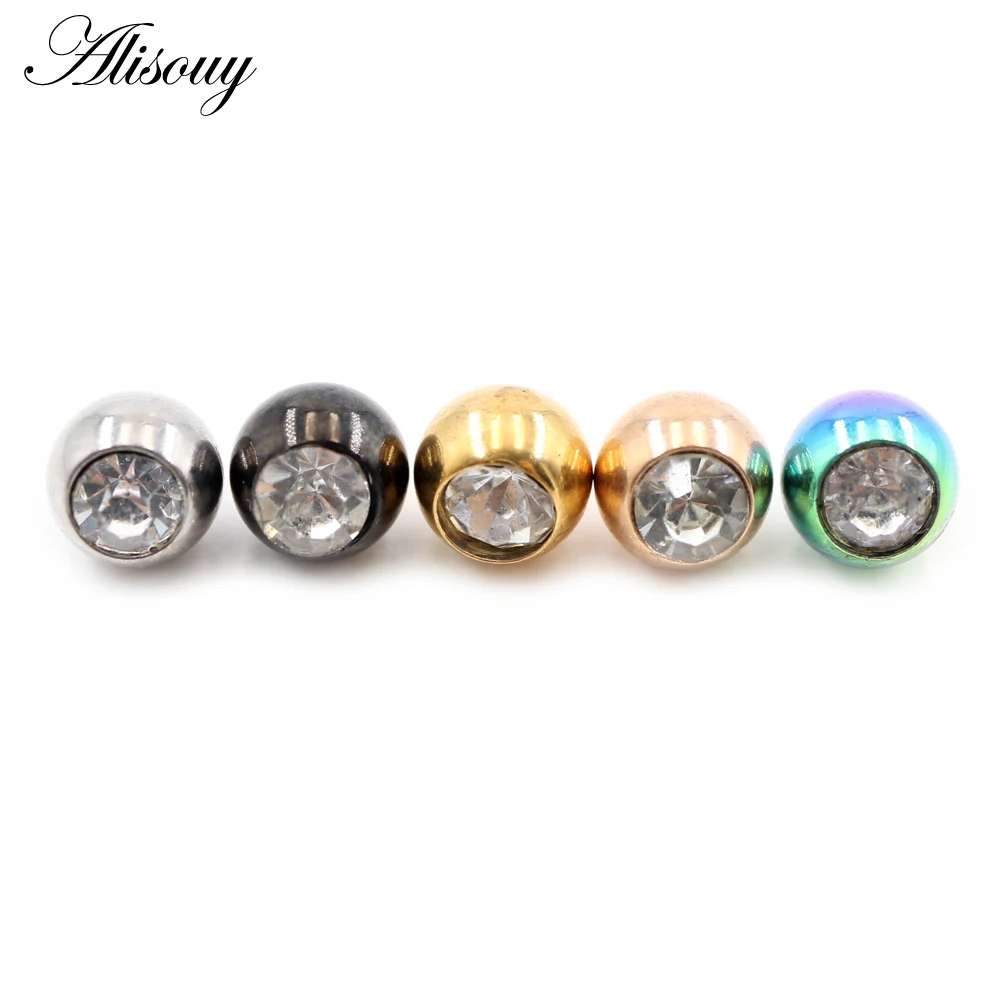 2 sztuki, 14G/16G, cyrkonie, s – Body Jewelry Replacement Ball recenzja i cena