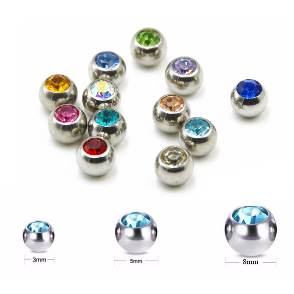 60 sztuk stal nierdzewna CZ kr – Body Jewelry Replacement Ball recenzja i cena