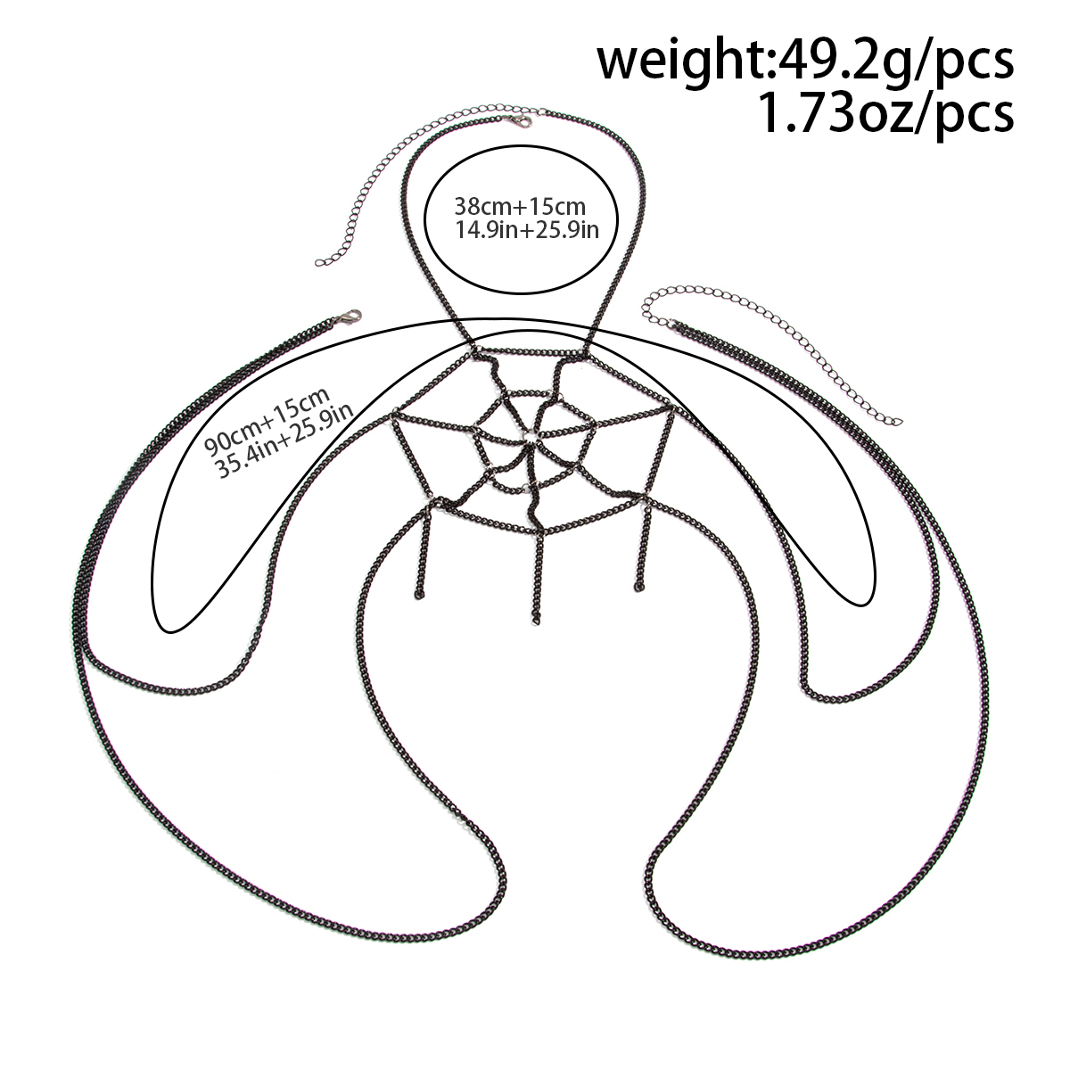 KunJoe Kreatywny Seksowny Łańc – Body Jewelry Necklace recenzja i cena