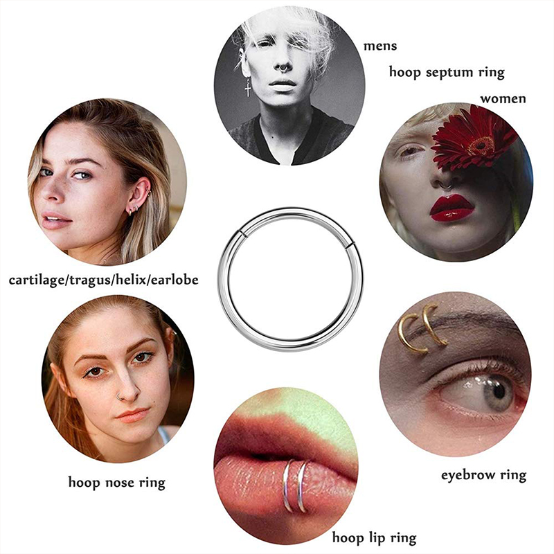 Kolczyk typu clicker ze stali  – Body Jewelry Surgical Steel recenzja i cena