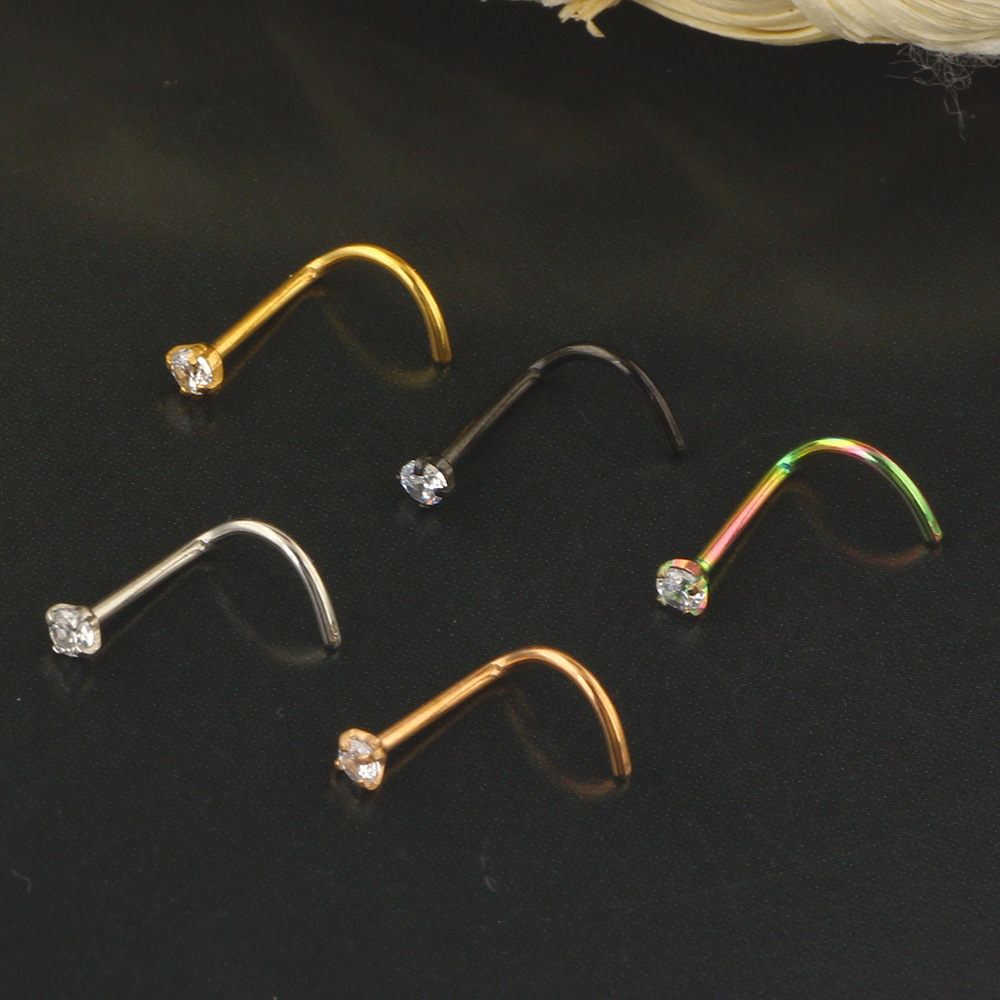 20G Kolczyki do nosa, sztyfty  – Body Jewelry Surgical Steel recenzja i cena