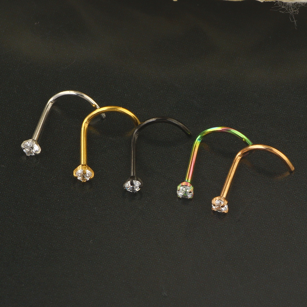 20G Kolczyki do nosa, sztyfty  – Body Jewelry Surgical Steel recenzja i cena