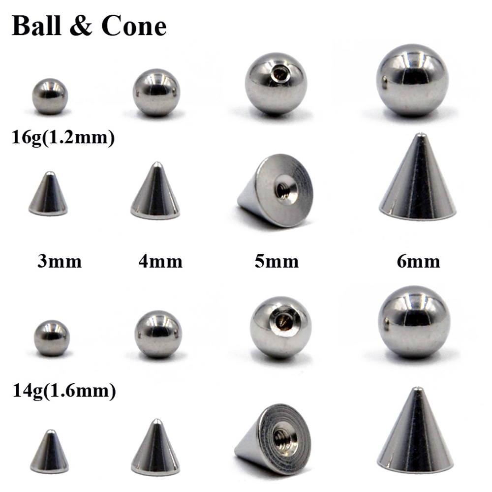 100 sztuk/partia stal 14G 16G  – Body Jewelry Replacement Ball recenzja i cena