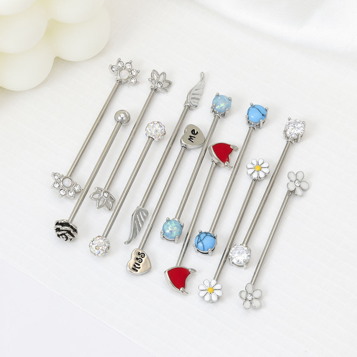 16G Strzały Serca Przemysłowa  – Body Jewelry Surgical Steel recenzja i cena